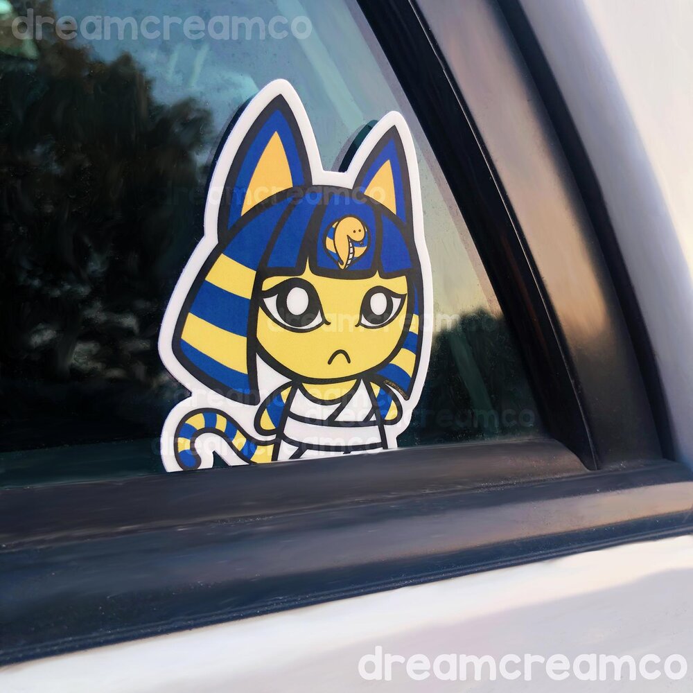 Animal Crossing Ankha Peeker Sticker — San José Made