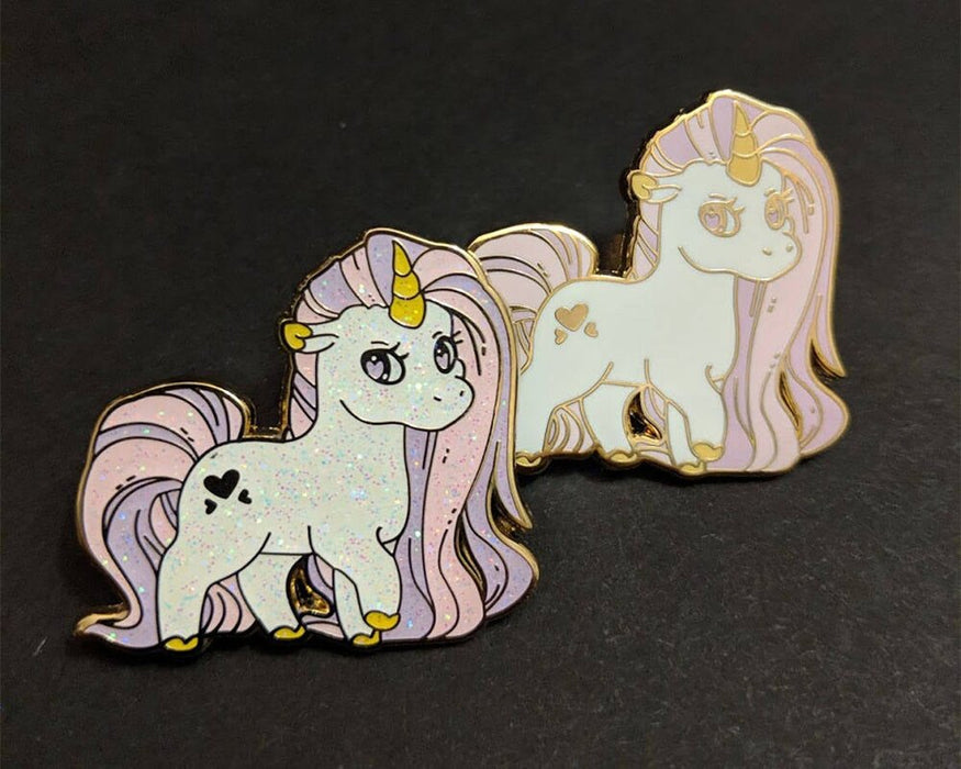 Magical Unicorn Black Holiday Cards & Enamel Pin Set ‹ Cards & Enamel Pin  Sets ‹ Holiday « Night Owl Paper Goods — Stationery & Wood Gifts