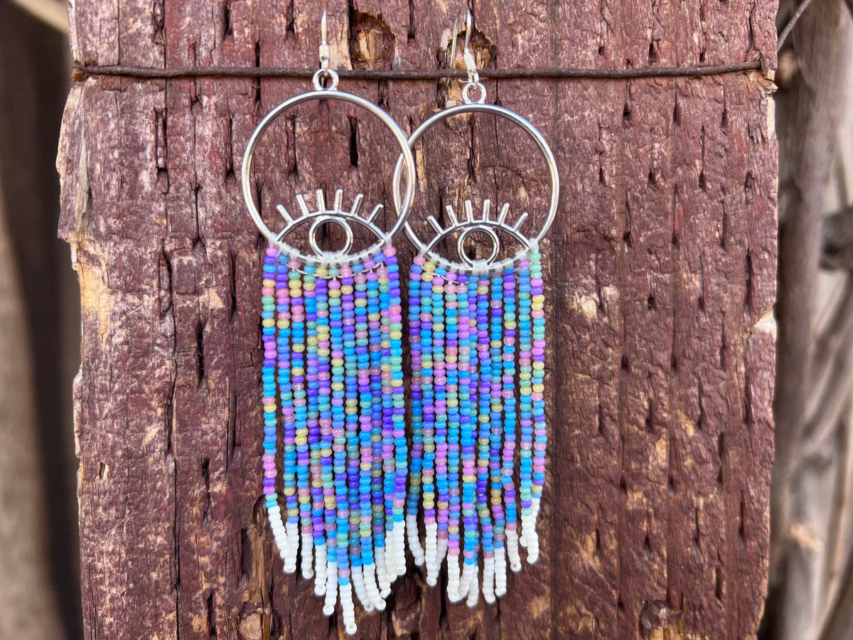 Long on sale beaded earrings