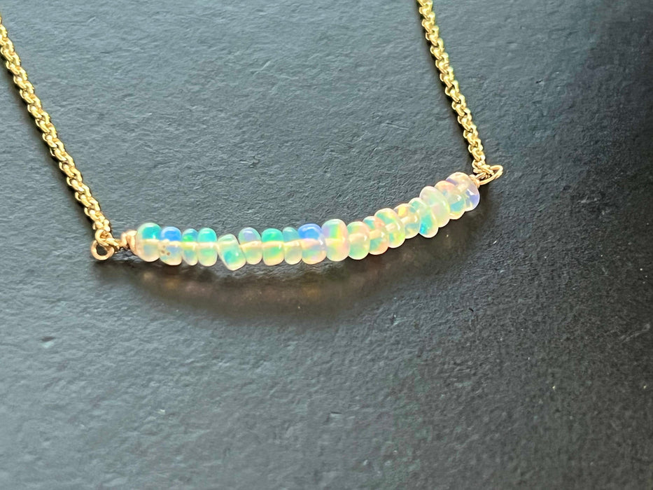 Fire Opal, opal bar necklace,Natural Opal,Real Opal,Women Necklace,Women jewelry,October Birthday,Birthday Gift idea,Flashy,Authentic